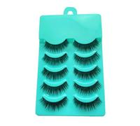 Luxshiny False Eyelashes Fake Lashes 5 Pairs Natural Looking Ultra Thin Fiber and Lightweight Fashionable Eye Lash Extensions for Wedding Event and Daily Use
