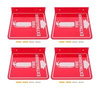 Luxshiny Fire Extinguisher Stickers 4 Mount Signs with Vertical Down Arrow and Screws for Indoor Use in Offices and Homes