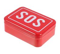 Luxshiny First Aid Box Portable Medicine Organizer Large Capacity Storage Case Metal Tin Outdoor Emergency Medicine Holder Compact Storage Container for Travel Camping