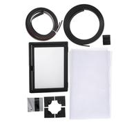 Luxshiny Fish Tank Cover Mesh Aquarium Lid with Integrated Feeding Window White Pvc and Rubber Material Fine Mesh Structure Preventing Fish Leaping
