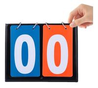 Luxshiny Flip Scoreboard Portable Two-Digit Manual Score Keeper for Basketball and Tabletop Games Indoor Outdoor Sports PVC Construction