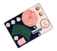 Luxshiny Flower Slow Food Mat for Dog Feeding Station Pet Snuffle Mat Toy Sniff Smell Function for Puppy Training and Energy Consumption
