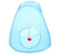 Luxshiny Foldable Blue Cat Tunnel Indoor Pet Tent Shelter Washable Multipurpose Cat Play Tube