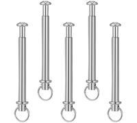 Luxshiny Folding Hand Fan Axle Rivet Nail and Nut Repair Kit 5 Sets Handheld Fans Solid Shaft Replacement Fastener for DIY Handmade Bamboo Paper Dried Flower Fan 2CM