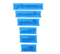 Luxshiny Fondant Embosser Cake Stamps 6pcs Set for DIY Baking, Icing and Cookie Stamp Tools for Birthday Cake Decoration