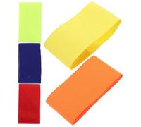 Luxshiny Football Captain Armbands, and 5pcs Anti-slip Design Nylon Fastening Tape Practical Soccer Armbands for Bright Colour and Fashionable Appearance, for Football Party Decor