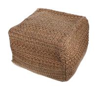 Luxshiny Footstool Lounge Pillows Dura Space Futon Chair Bed Seats Foot Stool Pouf Straw Floor Seat Removable Cushion Tufted Dustproof Teal Office Comfortable Three-dimensional Cotton Linen
