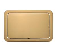 Luxshiny Garbage Recycling Can Lid Built-In Rectangle Countertop Trash Can Lid Stainless Steel Recessed Cover Contain Odors Golden for Hotel Kitchens