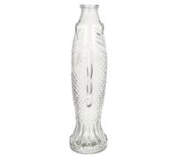Luxshiny Glass Fish Modeling Flowerpot with Corked Stopper, Decorative Bottle for Plants and Small Object Storage