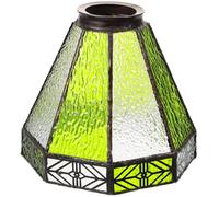 Luxshiny Glass Lamp Shade Replacement for Chandelier with Soft and Warm Light, Vintage Mediterranean-Style Green Glass Lampshade for Room Decoration and Bar Lighting