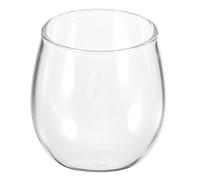 Luxshiny Glass Wine Cups for Home and Party Use Stemless Red Wine Glasses 300ml Stylish Egg-Shaped Drinking Glasses Simple and Elegant Design