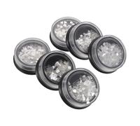 Luxshiny Glitter nail decal Silver Sequins 6pcs Nail Art Accessories with mirror effect for parties DIY manicure Flakes Shape suitable for professionals