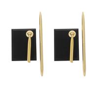 Luxshiny Gold Ballpoint Desk Pen Sleek Metal Design 2 Sets with Rectangular Acrylic Pen Stand Rectangular Acrylic Stand and Stable Placement and Easy Maintenance for Signing Table and