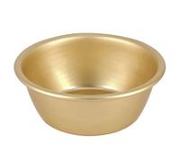 Luxshiny Golden Aluminum Makgeolli Bowl for Korean Cuisine, Home Use | Portable Tableware for Pickles and Rice, Food Contact Safe, Backpacking or Outdoor Entertaining