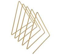 Luxshiny Golden Iron Bookshelf Record CD Storage Rack 10.6x7.1x7.1inch Portable Design round Smooth Corner Stylish Simple Office Table Bookend for Files Cds in Office and Music Area