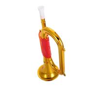 Luxshiny Golden Kids Trumpet Toy - Realistic Plastic Bugle Horn for Stage Performances, Carnival Parties, And Musical Exploration