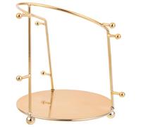 Luxshiny Golden Metal Crown Display Stand with Stable Support and Smoothly Polished Edges, Elegant Jewelry Tower for Hair Accessories and Phoenix Crowns, for Studios and Museums