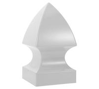 Luxshiny Gothic Post Cap PVC Pyramid Fence Cover, Balustrade Cap for Mailbox Posts and Banister Railing Curved Ends, Easy Fit for Historic Parks and Residential Areas, Grey