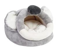 Luxshiny Guinea Pig House Warm Plush Nest for Small Pets Thickened Winter Bed Cartoon Design Size s for Hamsters and Hedgehogs
