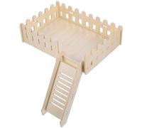 Luxshiny Hamster Platform with Ladder Durable Wooden Guinea Pig Cage Accessory for Active Play Exercise and Exploration Fun Hideout for Pets