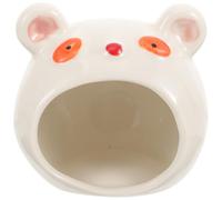 Luxshiny Hamster Sleeping Bed Cooling Nest Hamster Hideout Bear Shaped Ceramic Safe to Play and Sleep for Rest and Play for Small Pets Suitable for Seasons