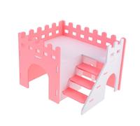 Luxshiny Hamster Villa Double-Storey Hideout with Ramp PVC Large Size Nest for Chinchilla Guinea Pig Small PET