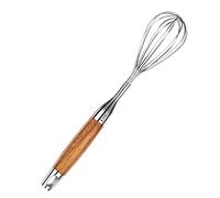 Luxshiny Hand Tools Egg Whisk Mixer Wood Whisk Non Stick, Stainless Steel Whisk Wooden Handle, Balloon Egg for Whisking, Cooking Manual Egg Whisk Small Whisk Butter Churner