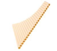 Luxshiny Handcrafted Pan Flute Ivory White 22 Pipes G Key Traditional Wind Instrument for Meditation and Relaxation Suitable for Students and Adults