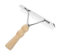Luxshiny Horse Cleaning Brush Metal Handle Ergonomic Design Good Hand Feeling Assorted Colour Grooming Supply for Horses Practical Animal Hair Cleaning Tool for Stable Use