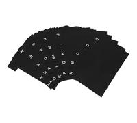 Luxshiny Index Card Dividers 30Pcs Plastic Black Organizers with Tabs for Office Filing, Study and Recipe Management