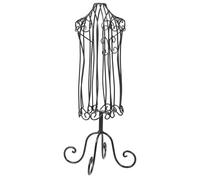 Luxshiny Iron Pet Clothing Display Rack for Cat and Puppy Clothes, Black Metal Mannequin Stand with Garment Hanger for Dog Dress Storage and Sewing Dress Forms