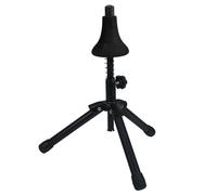 Luxshiny Iron Trumpet Stand Foldable Tripod Base Stable Structure Black with Sponge Spring Easy to Carry Protect The Trumpet for Musical Instrument Display