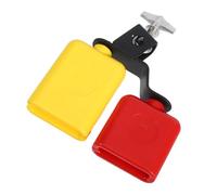 Luxshiny Jam Block Sambago Dual Mounted Bell Plastic High Low Latin Bells for Band and Ensemble Use Melodious Acoustic Sound