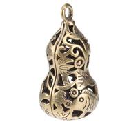 Luxshiny Keychain Pendants Calabash Decorations Gourd Shaped Hollow Brass Vintage 5pcs in Golden Colour and DIY Material for Car Decoration Necklace Making