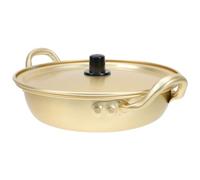 Luxshiny Korean Ramen Cooking Pot Lightweight Aluminum Instant Noodles Pot Lid Double Handle Design for Camping Hiking and Picnics Fast Heating Cookware