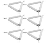 Luxshiny Lab Crucible Holder Ceramic Triangle Stand 6Pcs Iron Wire Clay Triangle for Chemistry Heating Experiments in Schools