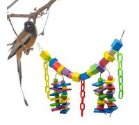 Luxshiny Large Multi Colored Bird for Parrots Natural Chew Blocks for Chewing Climbing Play for Keeping Birds Fit Relieving Anxiety