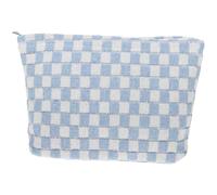 Luxshiny Large Reusable Cosmetic Bag Makeup Pouch Knitting Fabric with Secure Zipper Closure for Storing and Special Occasions