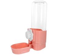 Luxshiny Leak-proof Pink Hanging Water Bottle for Bunny and Hamster Cage, Pp Material Small Animal Water Dispenser Prevents Contamination for Pet Cage Use