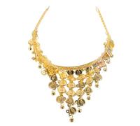 Luxshiny Lightweight Belly Dancer Headband Golden Coin Tassels, Pvc and Alloy Material, Not Easy to Tear or Break, for Belly Dancing Performance or Practice Use