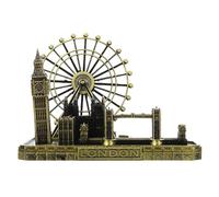 Luxshiny London Model Big Ben Clock Ornament 5.3 Inch Tower Bridge Figurine Decorative Home Office Table Display with Artistic Glow Design
