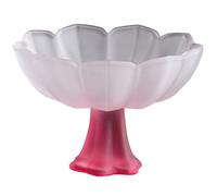 Luxshiny Lotus-Shaped Footed Teacup Pink Crystal Glass Rice Wine Cup Delicate High-Base Liquor and Tea Cup for Home Teaware and Tea Party