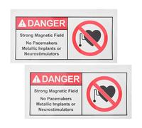Luxshiny Magnetic Field Warning Decal 5 X 10 Inch Adhesive Safety Label 2Pcs Sturdy Caution Signs for Educational and Hazardous Locations