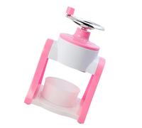 Luxshiny Manual Ice Crusher Hand Operated Ice Pink Compact for Home Use Bar Beverage Preparation