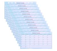 Luxshiny Meal Planner and Grocery List Notepad A6 14 Sheets Monthly Weekly Planner Inserts Undated 6 Hole Refill for Ring Binder Home Organization and Daily Scheduling