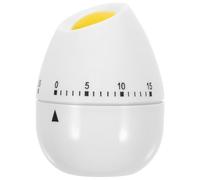 Luxshiny Mechanical Egg Shaped Kitchen Timer with 60-minute Countdown, Plastic Material, Manual Winding, Suitable for Kitchen and Game Time, Simple Appearance with Super Cute Design
