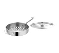 Luxshiny Mesh Food Strainer Stainless-Steel Colander with 1.2Cm Large Holes Suitable for Seafood and Vegetable Washing at Home