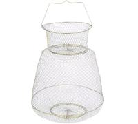 Luxshiny Metal Fish Catching Basket Cage 33cm Diameter Wire Mesh Fishing Keepnet for Crab Shrimp Fish Trap Outdoor Fishing Supplies