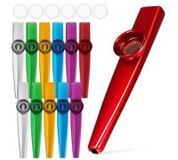 Luxshiny Metal Kazoo Instrument Multipack 12 Pieces Compact Design for Boys and and Adult Beginners in Settings