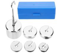 Luxshiny Metal Slotted Weights Set 350g with Hook and Storage Box, Chrome-Plated Laboratory Slotted Mass for School Physics Experiments and Science Lab Use